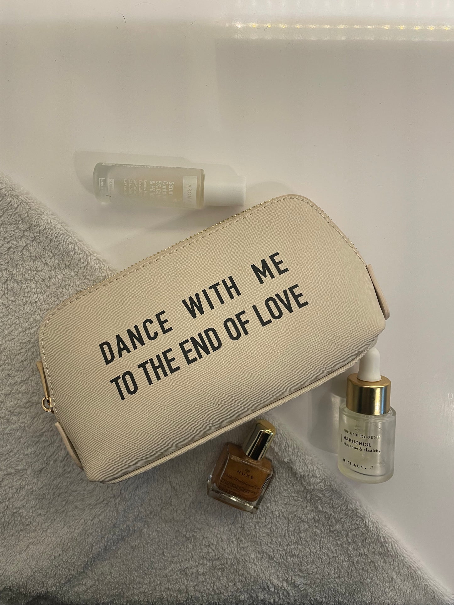 Petite Trousse en Similicuir Noir ou Beige DANCE WITH ME TO THE END OF LOVE 🖤
