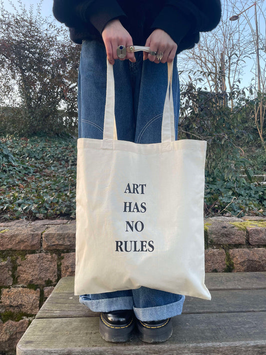 Tote bag Art has no rules 🖤