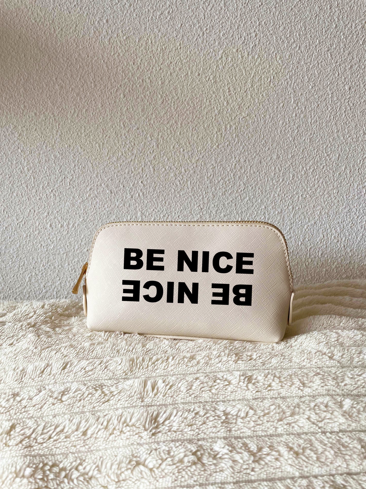 Petite Trousse en Similicuir Noir ou Beige BE NICE 🖤