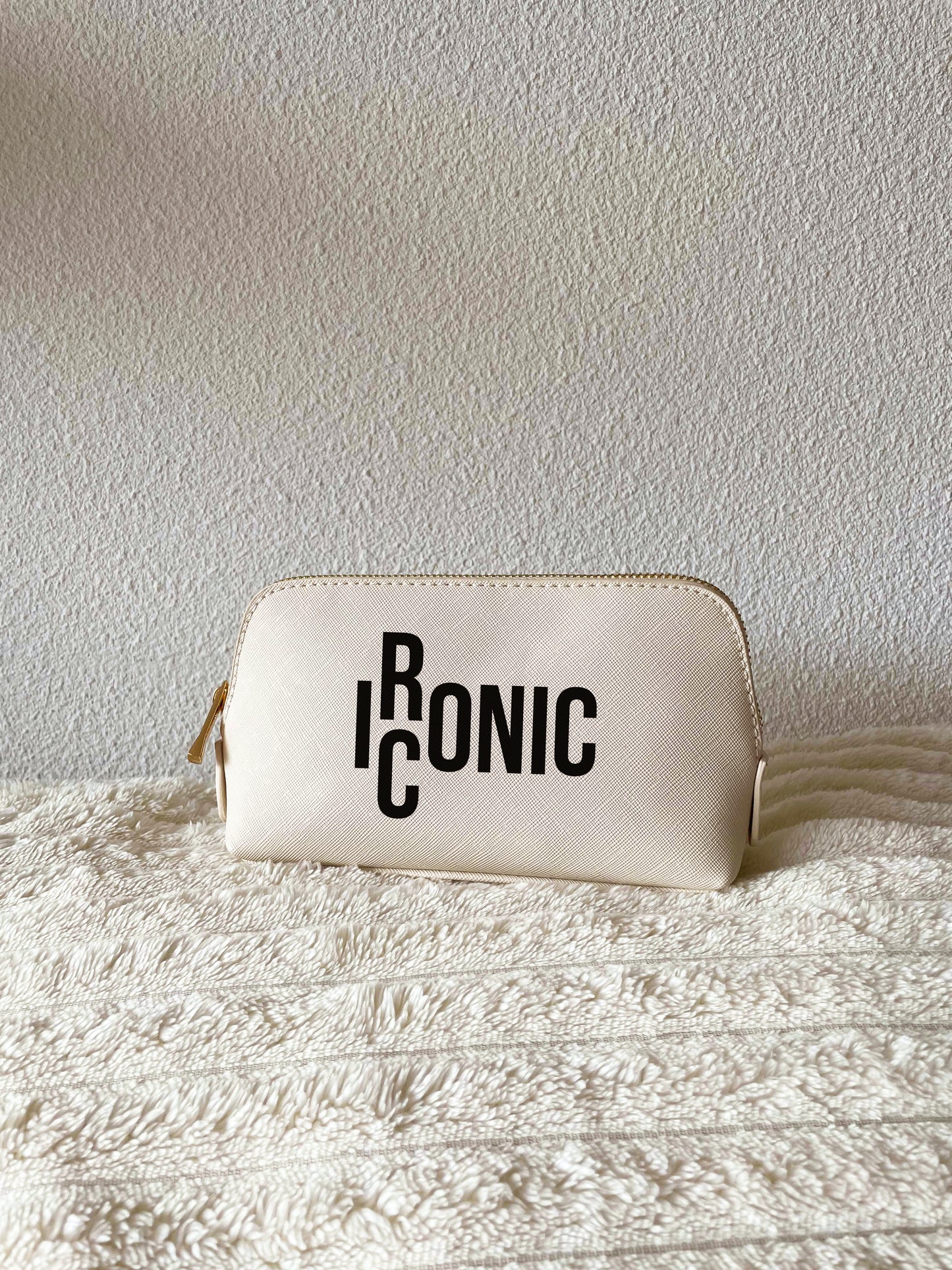 Petite Trousse en Similicuir Noir ou Beige IRONIC/ICONIC 🖤
